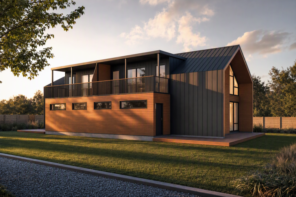 Koostöövõimalus Haapsalus aadressil Lõokese tn 24 uue kahe korteriga elamu arendamiseks 3D visualiseering